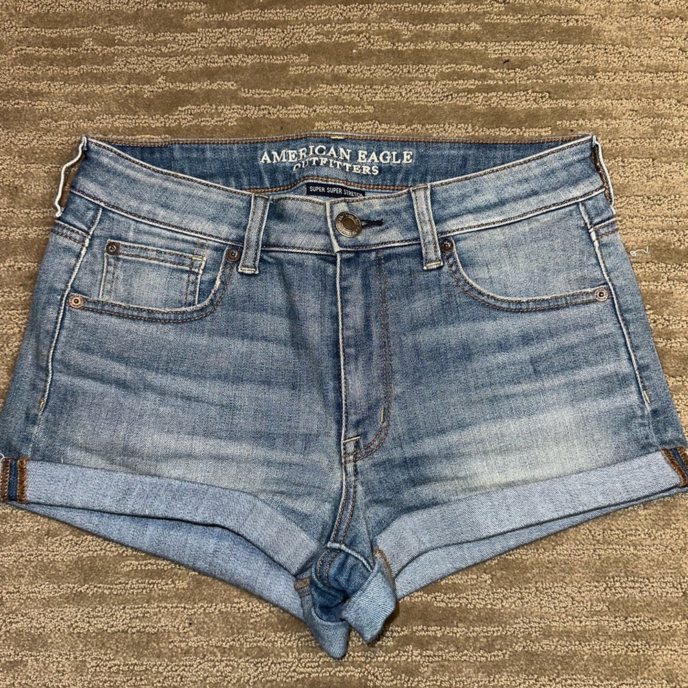 AE Denim High Rise Shorts